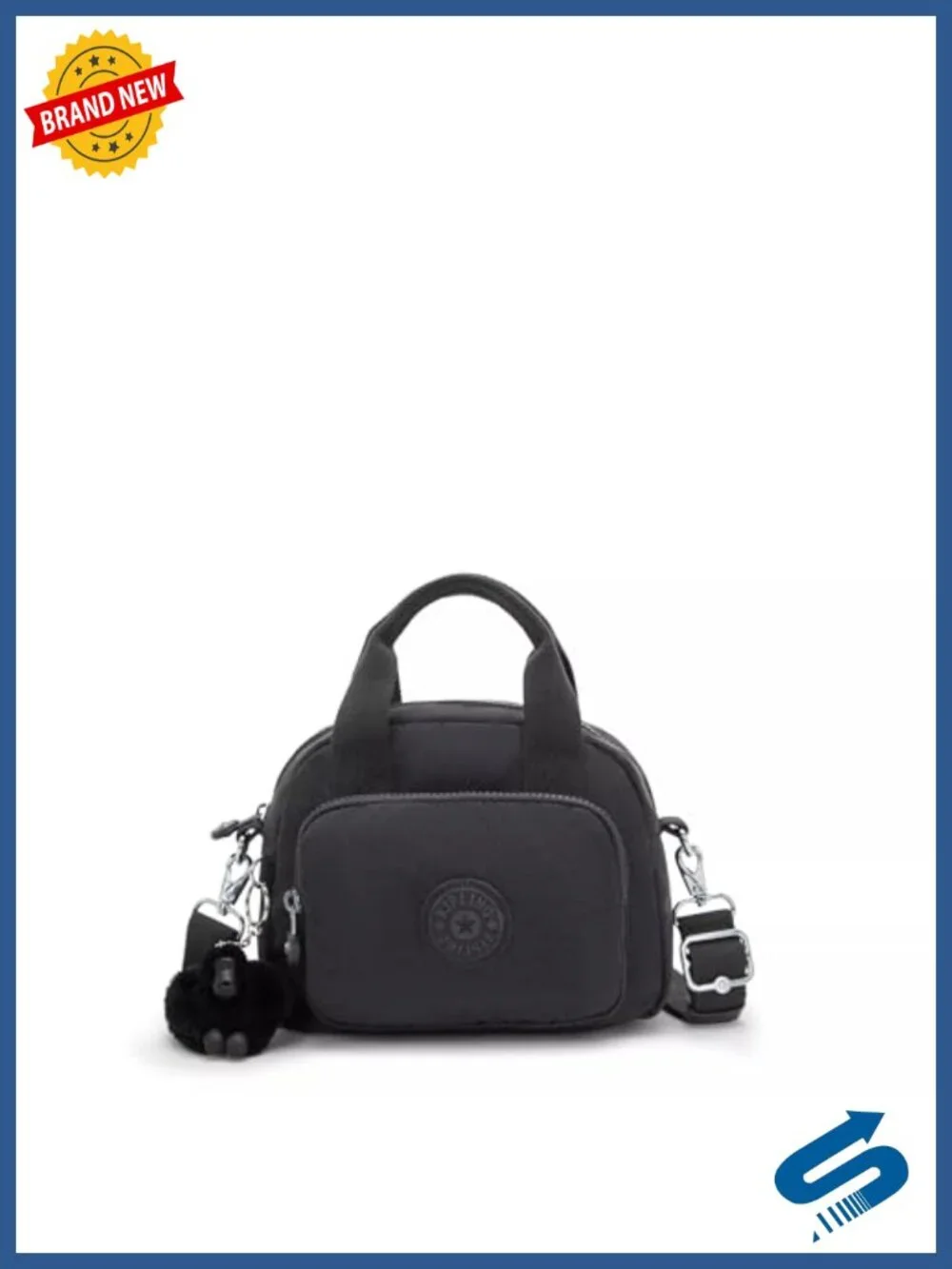 Mini Shoulder Bag with Zipper Closure Nylon Crossbody